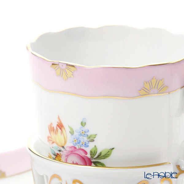 ヘレンド ローズチューリップピンク RTFP チョコレートカップ＆ソーサー 00713-0-00