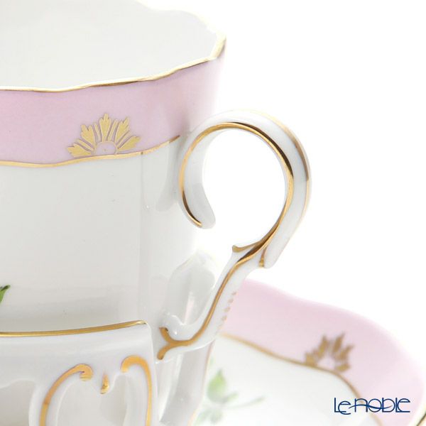 ヘレンド ローズチューリップピンク RTFP チョコレートカップ＆ソーサー 00713-0-00