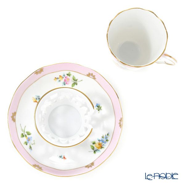 ヘレンド ローズチューリップピンク RTFP チョコレートカップ＆ソーサー 00713-0-00