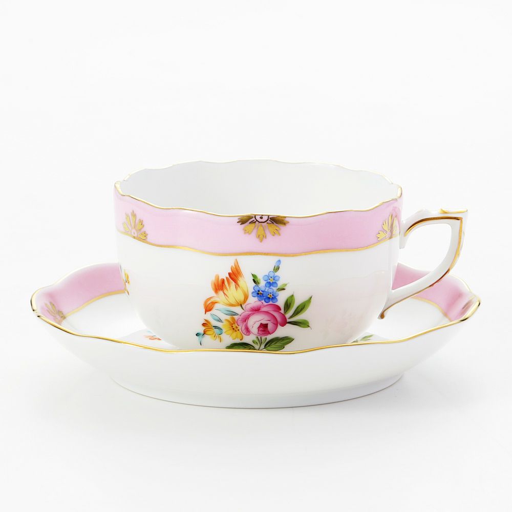 ヘレンド ローズチューリップ ピンク RTFP 20724-0-00 ティーカップ＆ソーサー 200ml