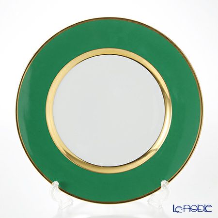 アウガルテン（AUGARTEN） エメラルドグリーン（6725E） ゴールドリム チャージャープレート 28cm（001）
