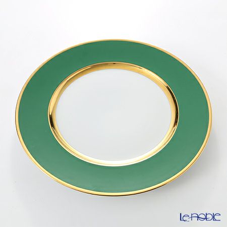 アウガルテン（AUGARTEN） エメラルドグリーン（6725E） ゴールドリム チャージャープレート 28cm（001）