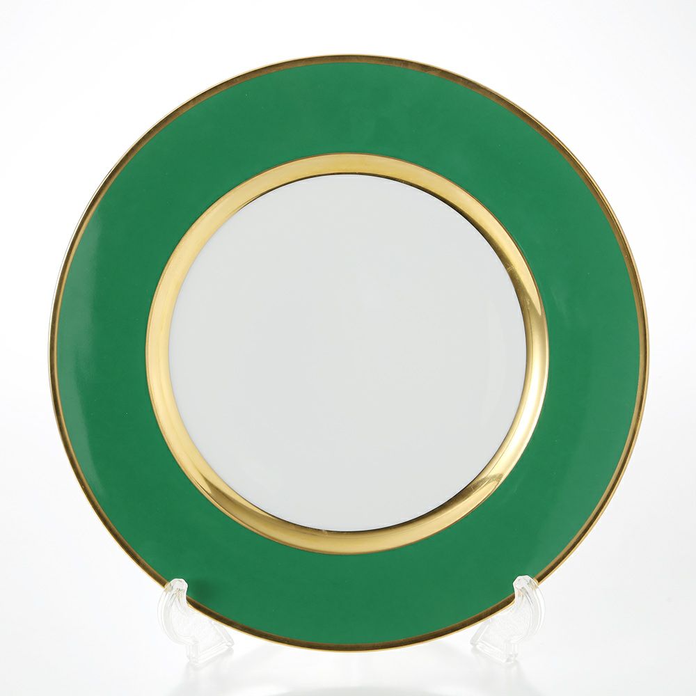 アウガルテン（AUGARTEN） エメラルドグリーン（6725E） ゴールドリム チャージャープレート 28cm（001）