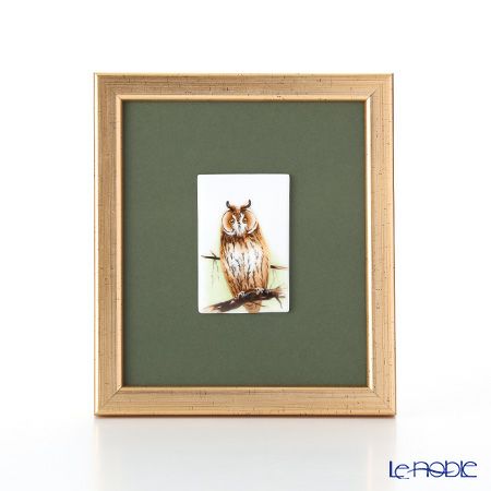 ヘレンド MID-37 08198-0-00 陶板 フクロウ（ブラウン）