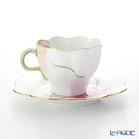 ヘレンド ダリア DAHLIA1 04740-0-00 ティーカップ＆ソーサー 200ml（ピンク）