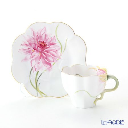 ヘレンド ダリア DAHLIA1 04740-0-00 ティーカップ＆ソーサー 200ml（ピンク）