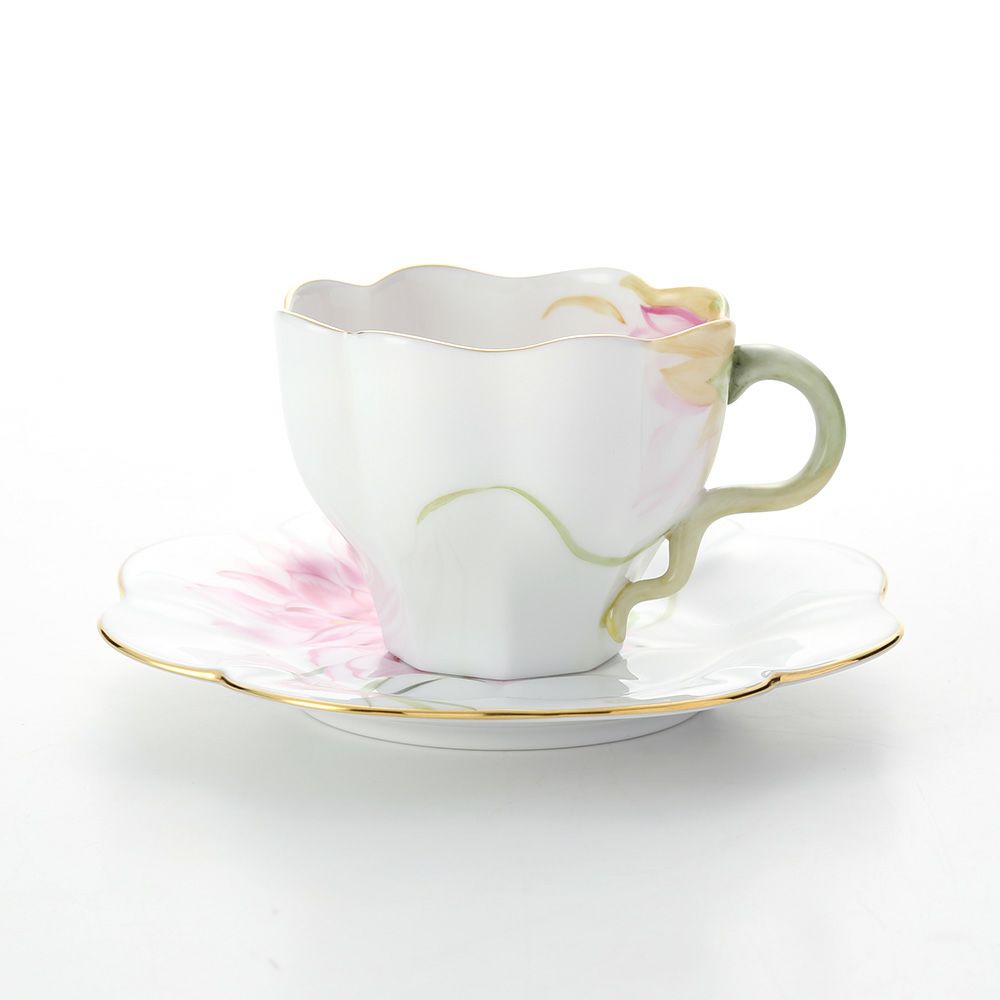ヘレンド ダリア DAHLIA1 04740-0-00 ティーカップ＆ソーサー 200ml（ピンク）