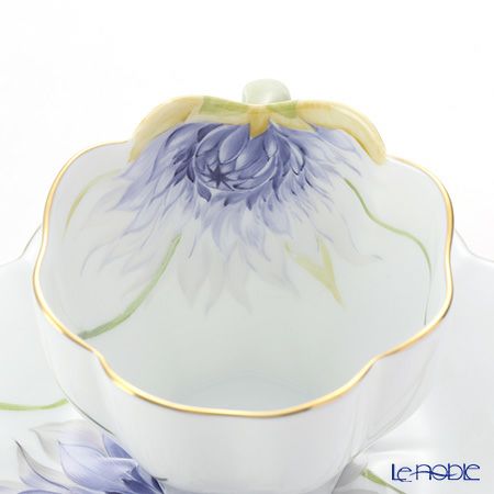 ヘレンド ダリア DAHLIA2 04740-0-00 ティーカップ＆ソーサー 200ml（ブルー）