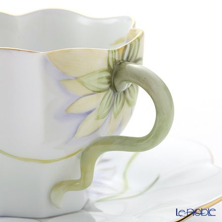 ヘレンド ダリア DAHLIA2 04740-0-00 ティーカップ＆ソーサー 200ml（ブルー）