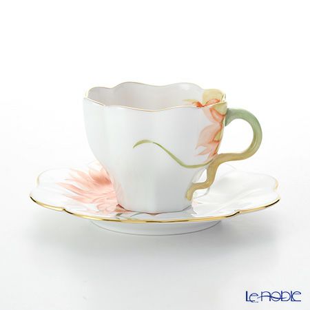 ヘレンド ダリア DAHLIA3 04740-0-00 ティーカップ＆ソーサー 200ml（オレンジ）