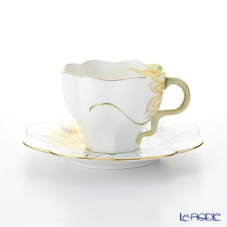 ヘレンド ダリア DAHLIA4 04740-0-00 ティーカップ＆ソーサー 200ml（イエロー）