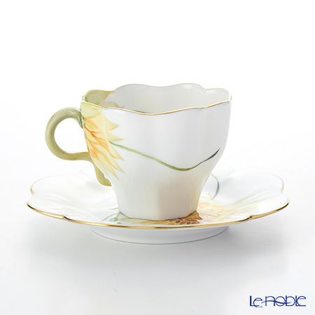 ヘレンド ダリア DAHLIA4 04740-0-00 ティーカップ＆ソーサー 200ml（イエロー）