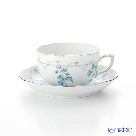 ヘレンド モーニンググローリー プラチナ 20724-0-00 ティーカップ＆ソーサー 200ml