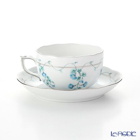 ヘレンド モーニンググローリー プラチナ 20724-0-00 ティーカップ＆ソーサー 200ml