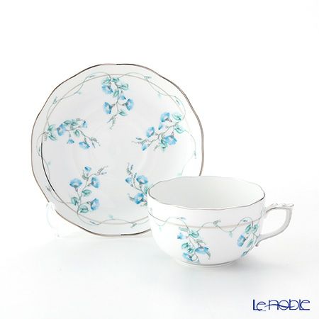 ヘレンド モーニンググローリー プラチナ 20724-0-00 ティーカップ＆ソーサー 200ml