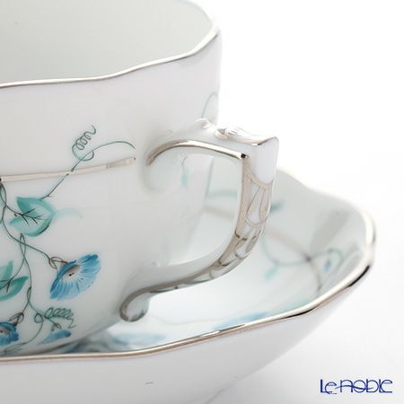 ヘレンド モーニンググローリー プラチナ 20724-0-00 ティーカップ＆ソーサー 200ml