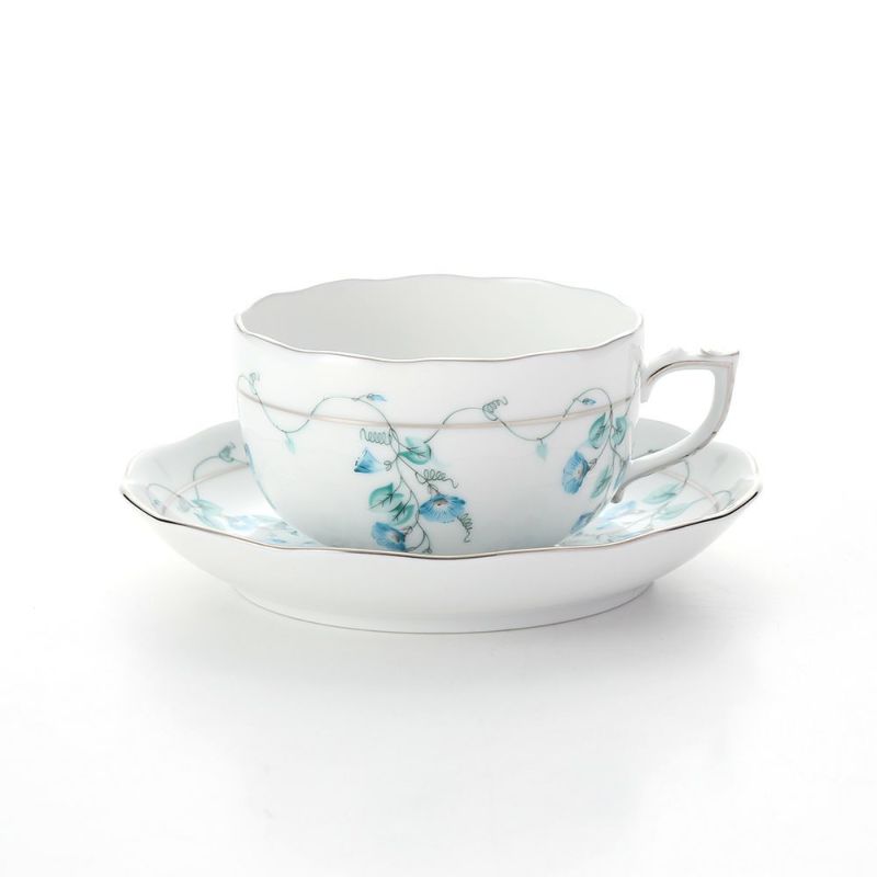 ヘレンド モーニンググローリー プラチナ 20724-0-00 ティーカップ＆ソーサー 200ml