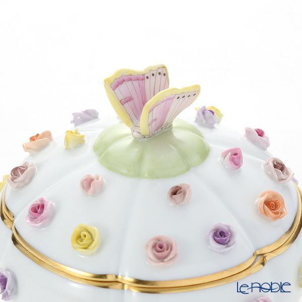 ヘレンド C 06266-0-17 ローズボンボン入れ 蝶（多彩）