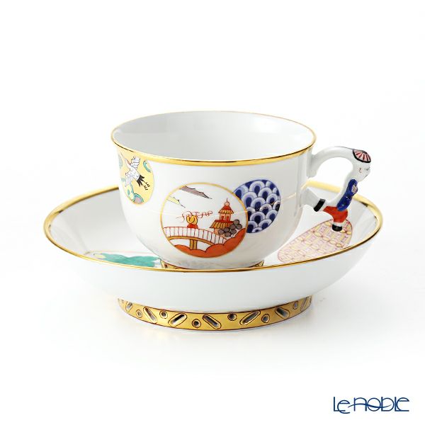 ヘレンド シノワズリ（中国趣味）昔話 CON 03364-0-21 マンダリン ラージカップ＆ソーサー