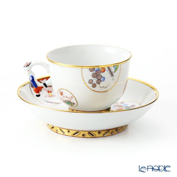 ヘレンド シノワズリ（中国趣味）昔話 CON 03364-0-21 マンダリン ラージカップ＆ソーサー