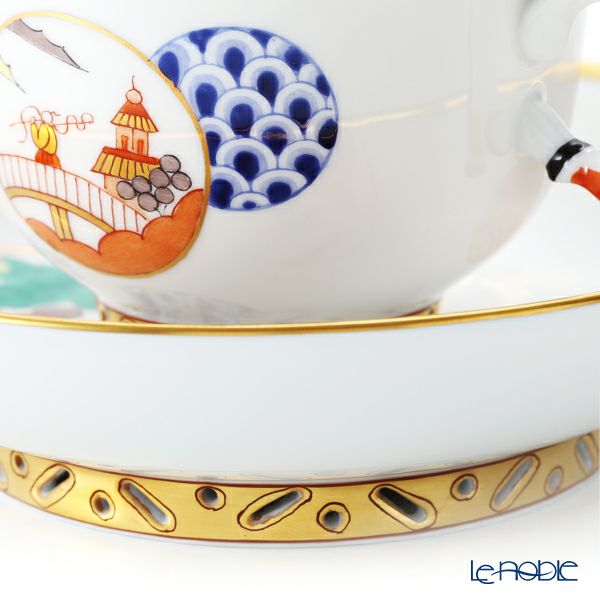 ヘレンド シノワズリ（中国趣味）昔話 CON 03364-0-21 マンダリン ラージカップ＆ソーサー