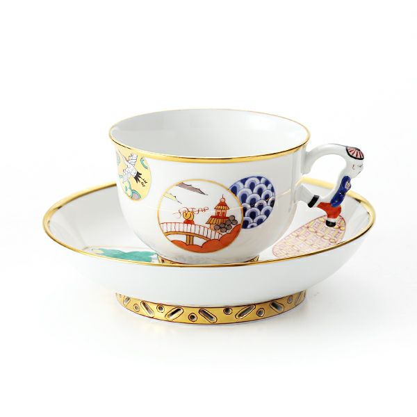 ヘレンド シノワズリ（中国趣味）昔話 CON 03364-0-21 マンダリン ラージカップ＆ソーサー