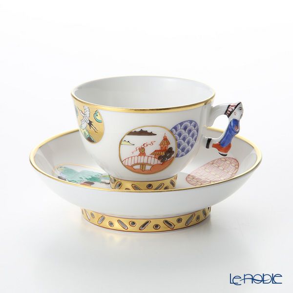 ヘレンド シノワズリ（中国趣味） 昔話 CON 03371-021 マンダリン スモールカップ＆ソーサー