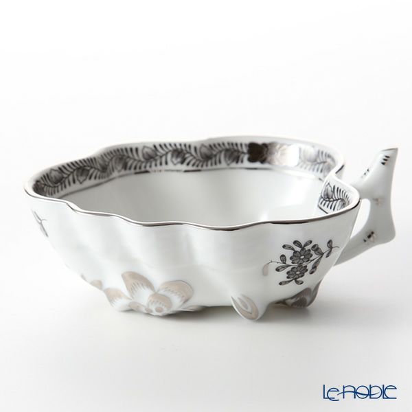 ヘレンド アポニーブラックプラチナ 00492-0-00 オープンシュガー 10.5cm