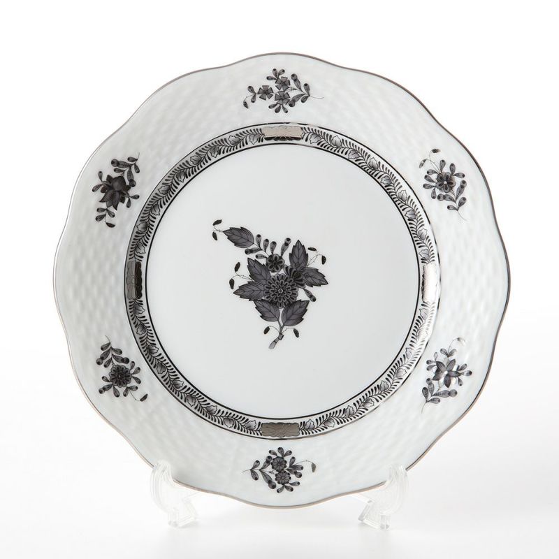 ヘレンド アポニーブラックプラチナ 00517-0-00 プレート 19cm