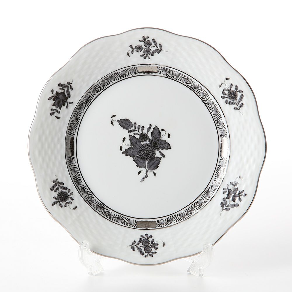 ヘレンド アポニーブラックプラチナ 00517-0-00 プレート 19cm