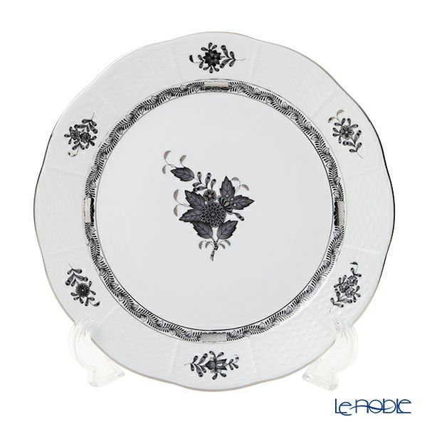 ヘレンド アポニーブラックプラチナ ANG-PT プレート 25cm 00524-0-00