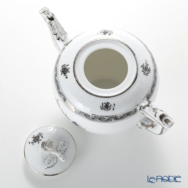 ヘレンド アポニーブラックプラチナ 00606-0-09 ティーポット ローズ 800ml