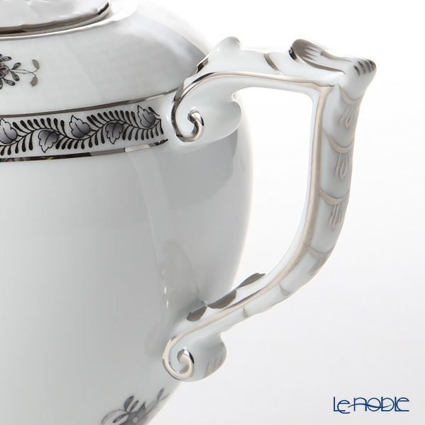 ヘレンド アポニーブラックプラチナ 00606-0-09 ティーポット ローズ 800ml