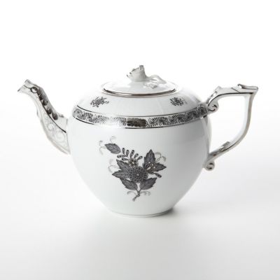 ヘレンド アポニーブラックプラチナ 00606-0-09 ティーポット ローズ