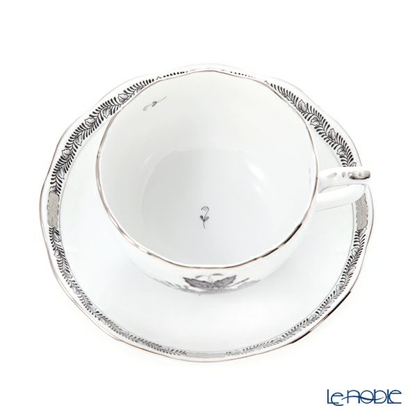 ヘレンド アポニーブラックプラチナ ANG-PT 00724-0-00 ティーカップ＆ソーサー 200ml