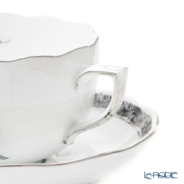 ヘレンド アポニーブラックプラチナ ANG-PT 00724-0-00 ティーカップ＆ソーサー 200ml