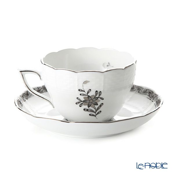 ヘレンド アポニーブラックプラチナ 00730-0-00 ティーカップ＆ソーサー（兼用） 200ml