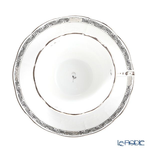 ヘレンド アポニーブラックプラチナ 00730-0-00 ティーカップ＆ソーサー（兼用） 200ml