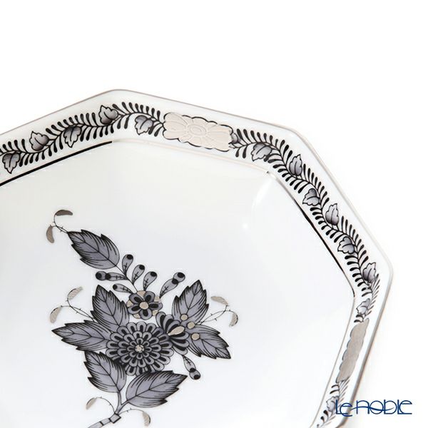 ヘレンド アポニーブラックプラチナ ANG-PT 04307-1-00 小皿（オクタゴナル） 11cm