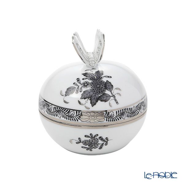 ヘレンド アポニーブラックプラチナ ANG-PT ボンボン入れ／小物入れ 蝶 8cm 06033-0-17