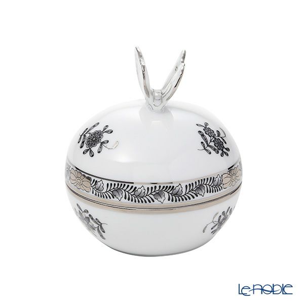 ヘレンド アポニーブラックプラチナ ANG-PT ボンボン入れ／小物入れ 蝶 8cm 06033-0-17