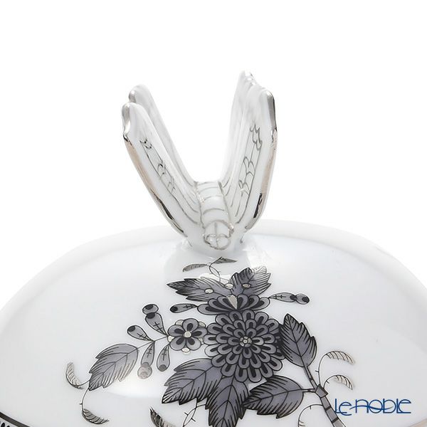 ヘレンド アポニーブラックプラチナ ANG-PT ボンボン入れ／小物入れ 蝶 8cm 06033-0-17