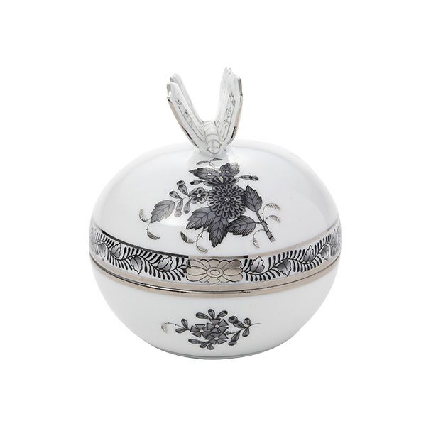 ヘレンド アポニーブラックプラチナ ANG-PT ボンボン入れ／小物入れ 蝶 8cm 06033-0-17