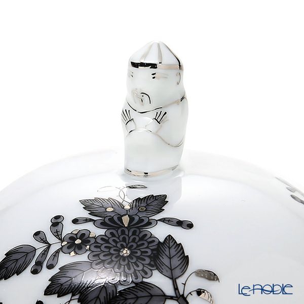 ヘレンド アポニーブラックプラチナ ANG-PT 06033-0-21 ラウンドボックス（マンダリン） 8cm