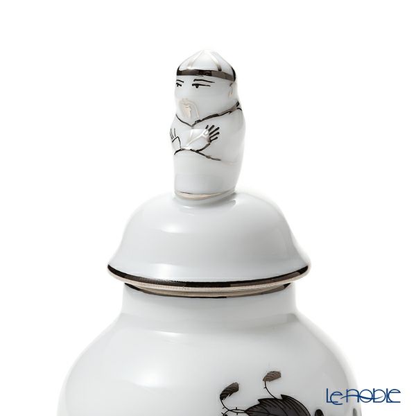 ヘレンド アポニーブラック プラチナ ANG-PT ミニベース蓋付（マンダリン） 9cm 06574-0-21