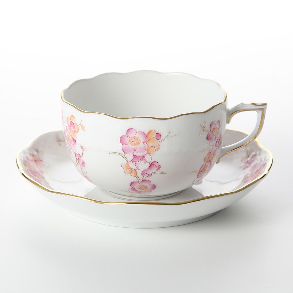 ヘレンド FKT-1 00724-0-00 ティーカップ＆ソーサー（ピンク） 200ml