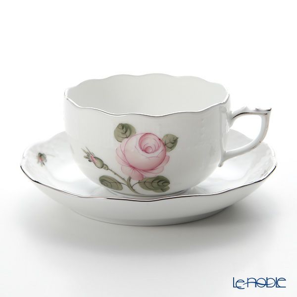 ヘレンド ウィーンのバラ プラチナ VGR-PT 00724-0-00 ティーカップ＆ソーサー 200ml