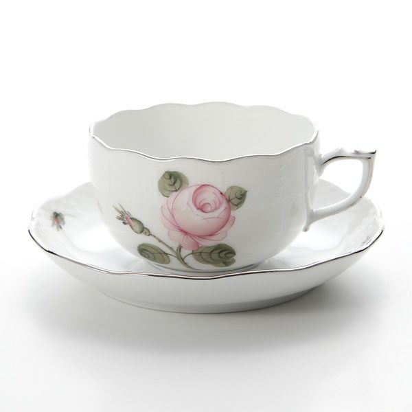 ヘレンド ウィーンのバラ プラチナ VGR-PT 00724-0-00 ティーカップ＆ソーサー 200ml