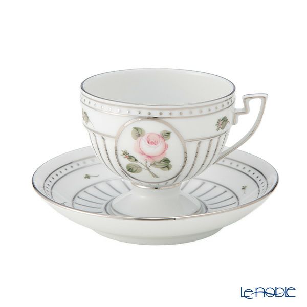 ヘレンド ウィーンのバラ プラチナ VGR-PT ティーカップ＆ソーサー 04459-0-00