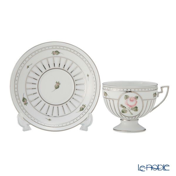 ヘレンド ウィーンのバラ プラチナ VGR-PT ティーカップ＆ソーサー 04459-0-00